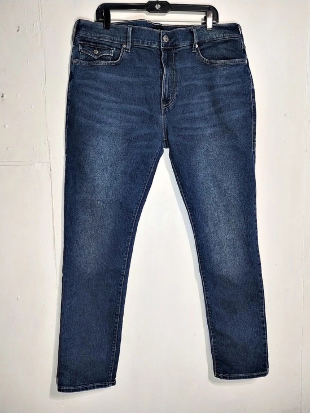 True Religion Rocco Flap Blue Relaxed Skinny Jeans.